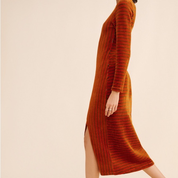 Rita Row Orange Velvet Dress SZ XL - Picture 4 of 4